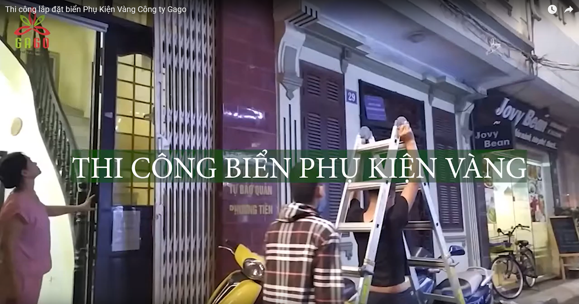  Thi công lắp đặt biển Phụ Kiện Vàng Công ty Gago 